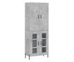 Visoki ormarić, betonsko siva, 69,5x34x180 cm, konstruirano drvo thumbnail 2