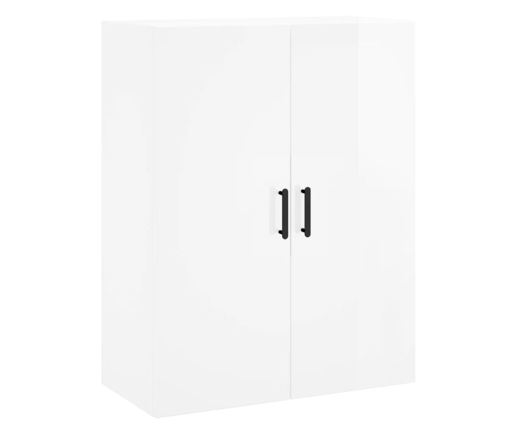 Visoki ormar, sjajno bijeli, 69,5x34x180 cm, kompozitno drvo - 5