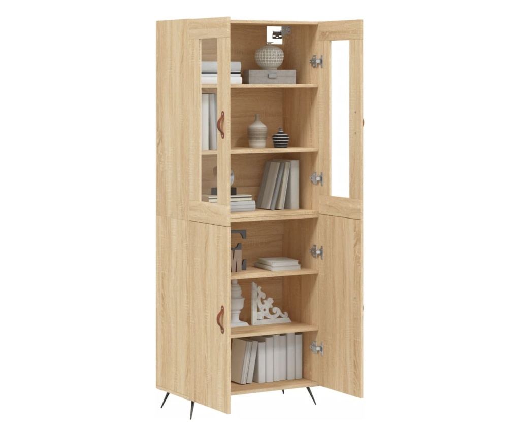 Visoka ormar, hrast sonoma, 69,5x34x180 cm, kompozitno drvo - 3