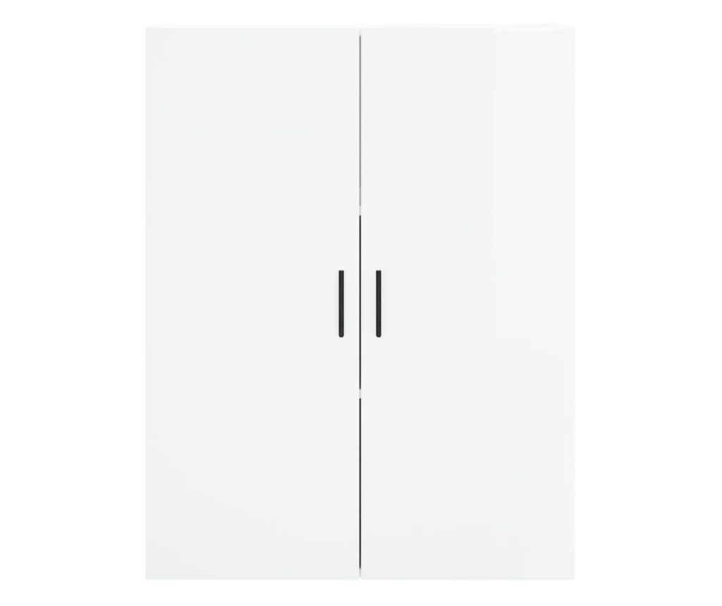 Visoka ormar, sjajno bijela, 69,5x34x180 cm, kompozitno drvo - 6