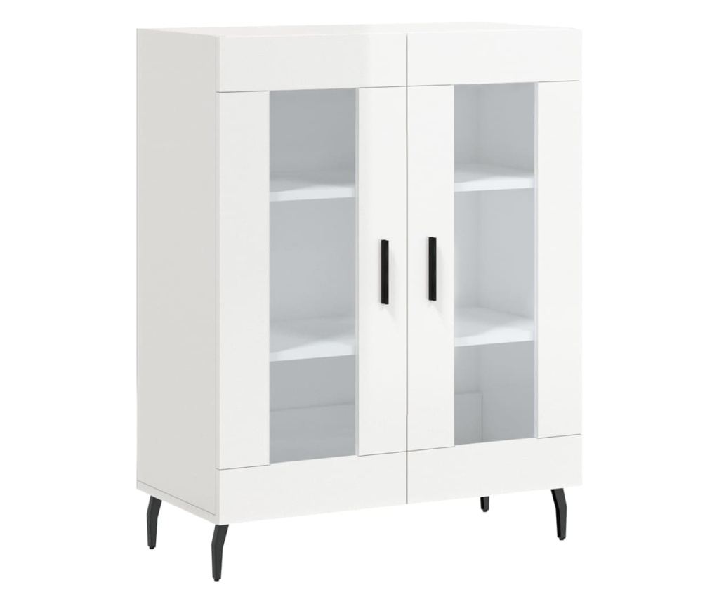 Visoka ormar, bijela visokog sjaja, 69,5x34x180 cm, kompozitno drvo - 7