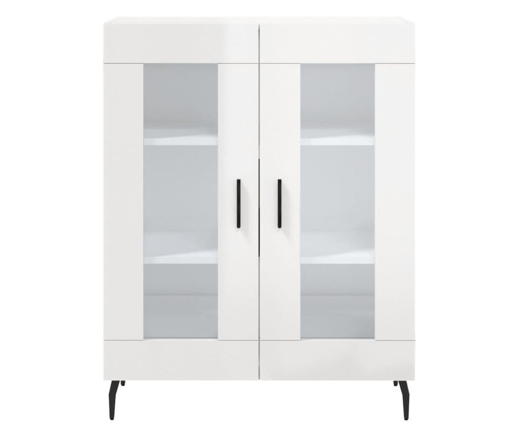 Visoka ormar, bijela visokog sjaja, 69,5x34x180 cm, kompozitno drvo - 8