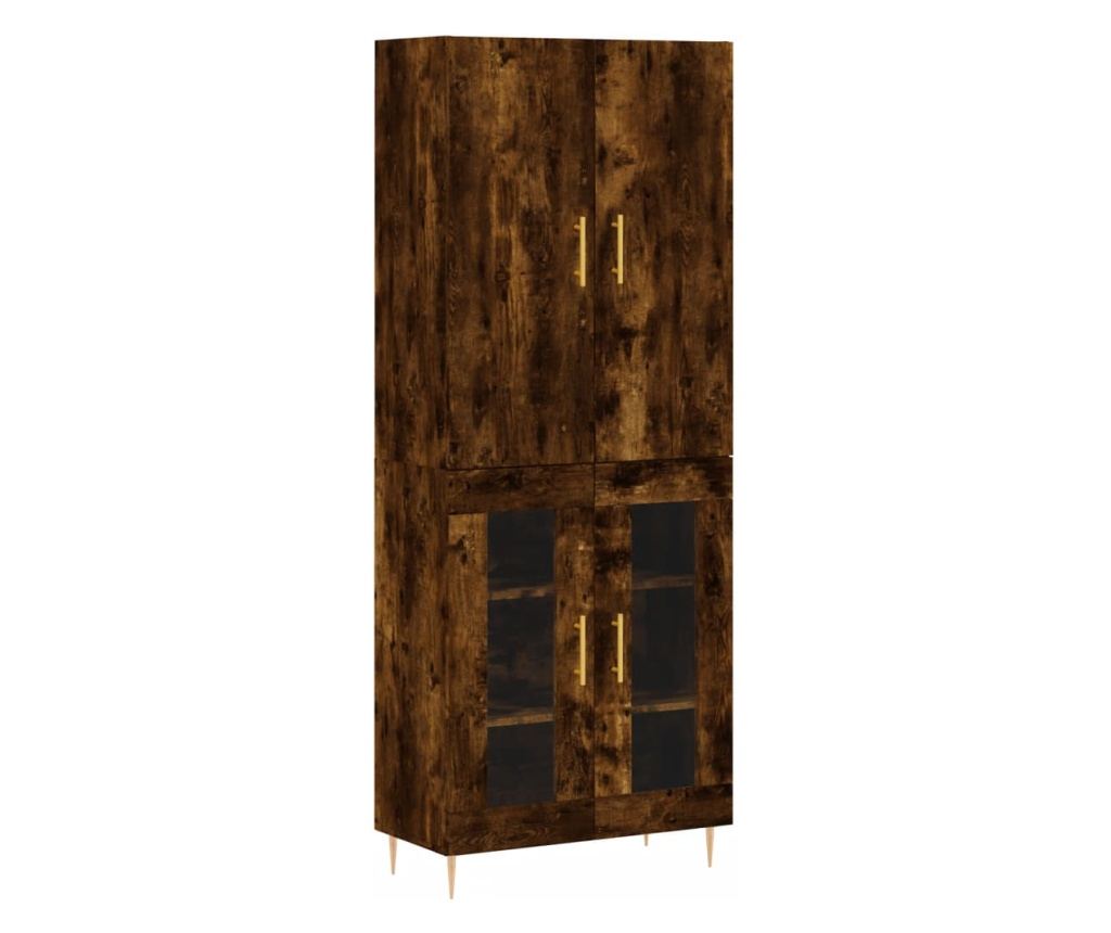 Visoka ormar, dimljeni hrast, 69,5x34x180, kompozitno drvo - 2