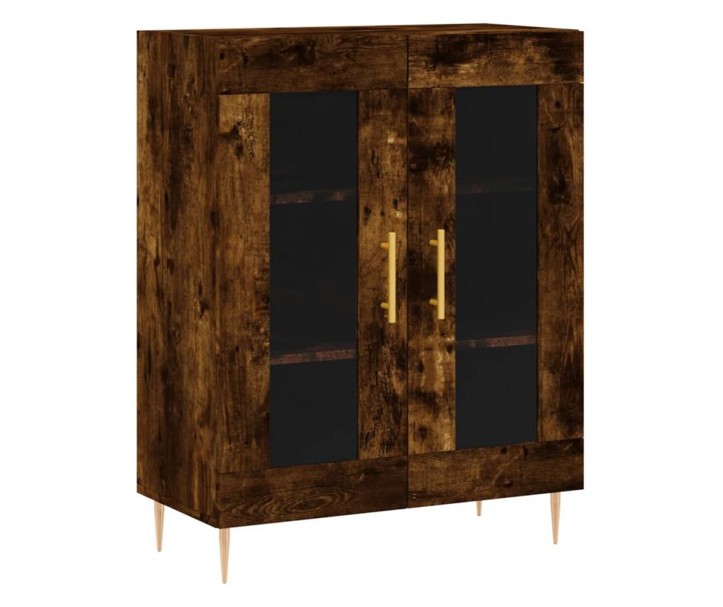 Visoka ormar, dimljeni hrast, 69,5x34x180, kompozitno drvo - 7