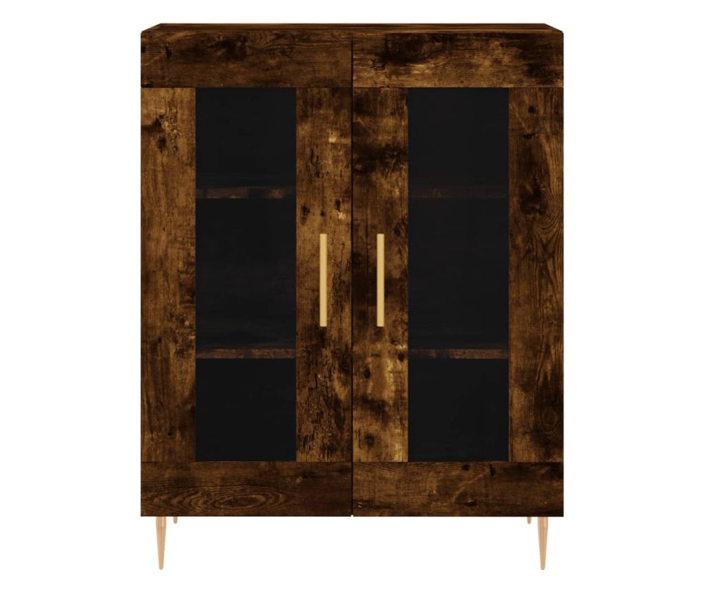 Visoka ormar, dimljeni hrast, 69,5x34x180, kompozitno drvo - 8