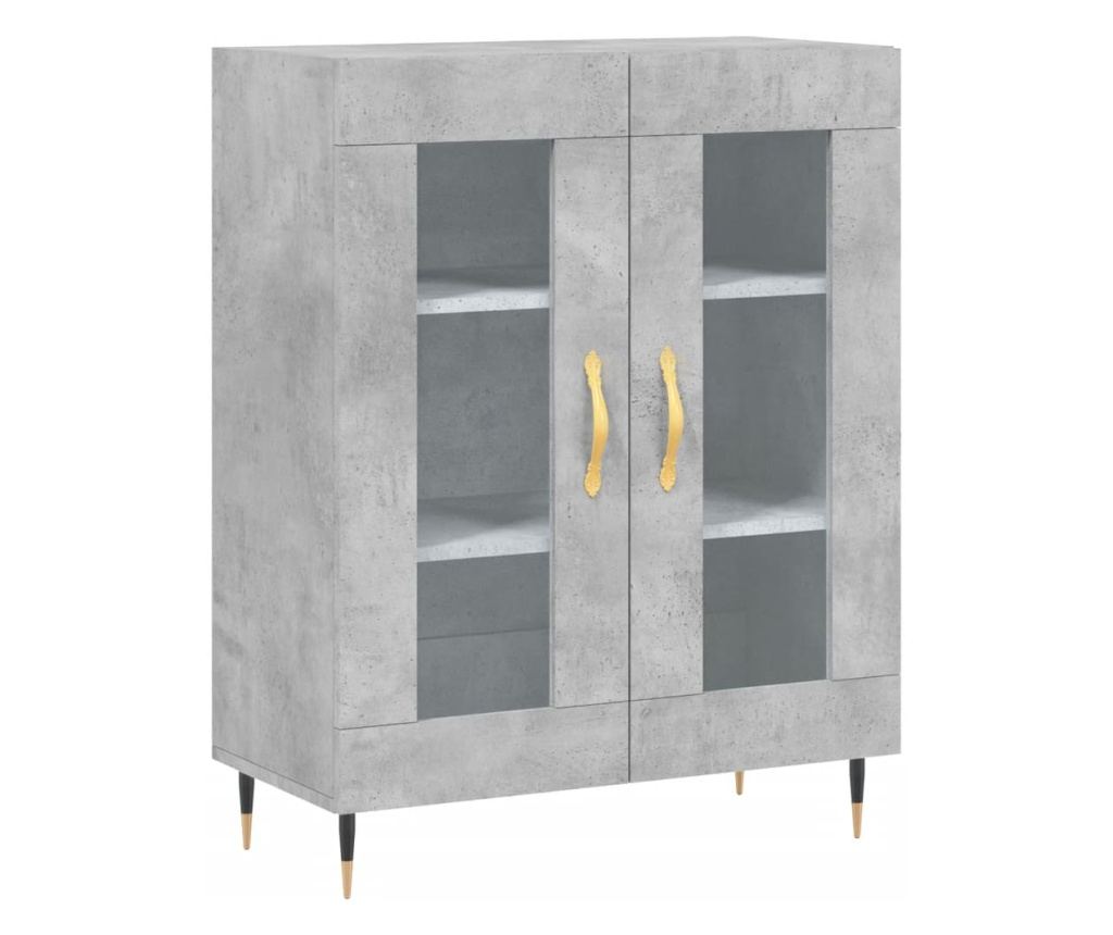 Visoka ormar, siva beton, 69,5x34x180, kompozitno drvo - 7