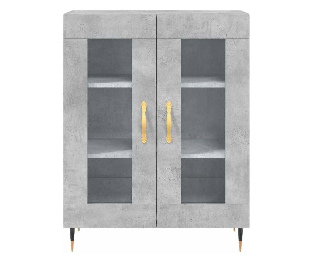 Visoka ormar, siva beton, 69,5x34x180, kompozitno drvo - 8