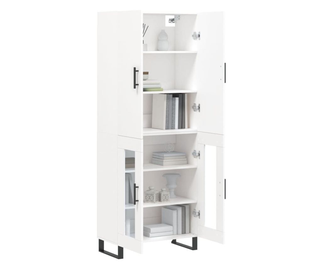 Visoki ormarić, bijela, 69,5x34x180 cm, kompozitno drvo - 3