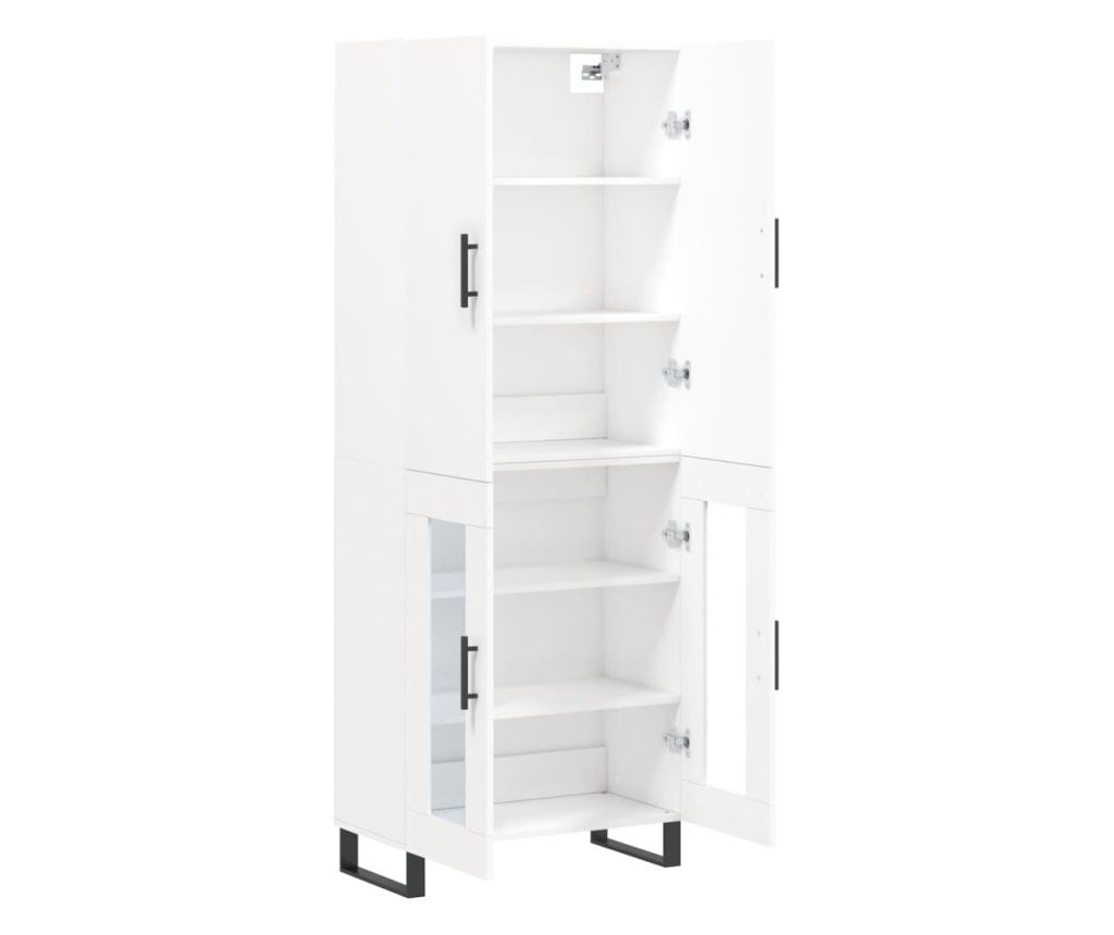 Visoki ormarić, bijela, 69,5x34x180 cm, kompozitno drvo - 4