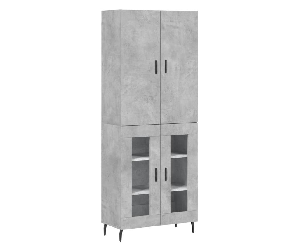 Visoka ormar, siva beton, 69,5x34x180, kompozitno drvo - 2