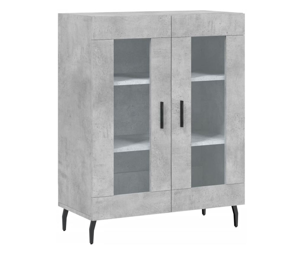 Visoka ormar, siva beton, 69,5x34x180, kompozitno drvo - 7