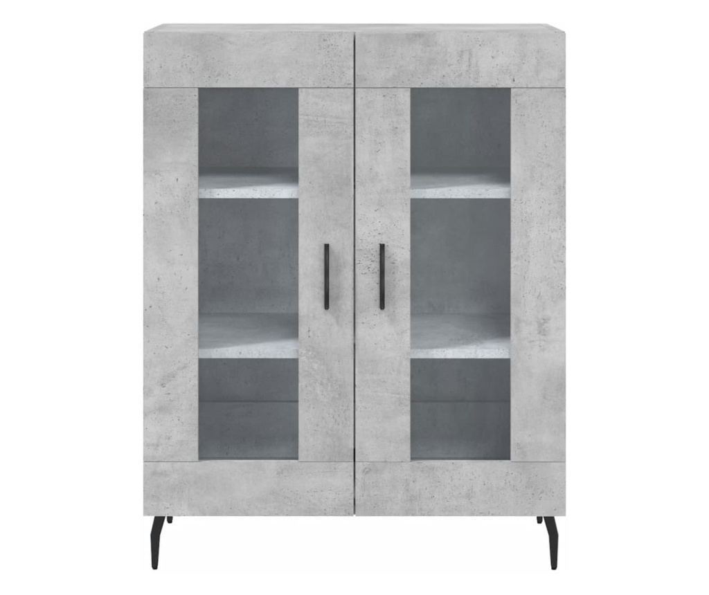 Visoka ormar, siva beton, 69,5x34x180, kompozitno drvo - 8