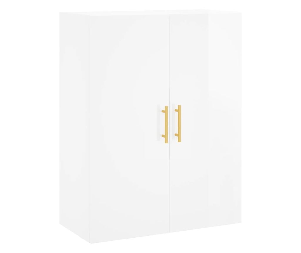 Visoka ormar, bijela visokog sjaja, 69,5x34x180 cm, kompozitno drvo - 5