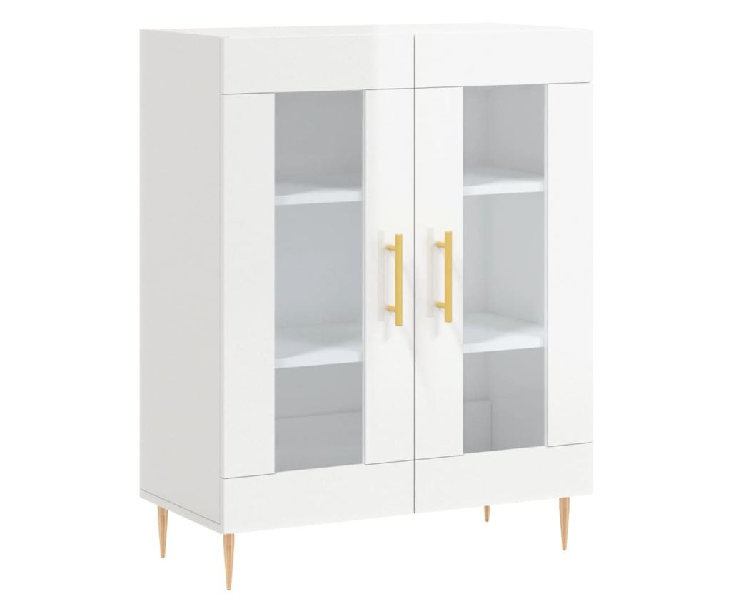 Visoka ormar, bijela visokog sjaja, 69,5x34x180 cm, kompozitno drvo - 7