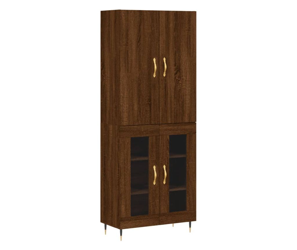 Visoka ormar, smeđi hrast, 69,5x34x180 cm, kompozitno drvo - 2