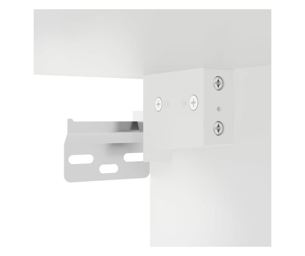 Visoki ormar, bijeli, 69,5x34x180 cm, kompozitno drvo - 9