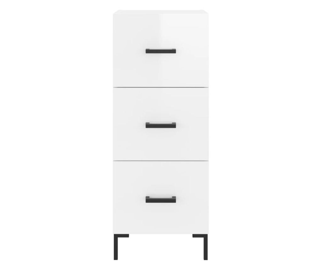 Visoka ormar, bijela visokog sjaja, 34,5x34x180 cm, obrađeno drvo - 6
