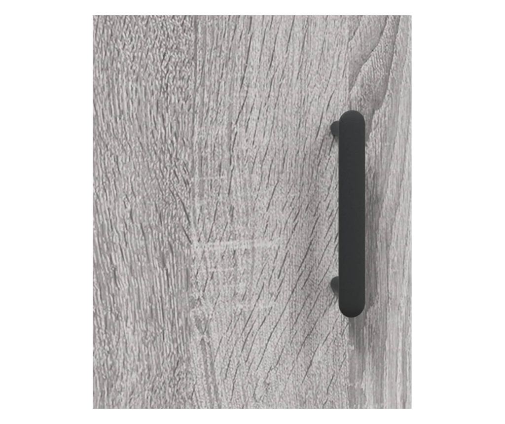 Visoki ormarić, sonoma siva, 34,5x34x180 cm, konstruirano drvo - 10