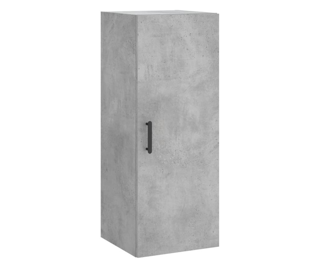 Visoki ormarić, betonsko siva, 34,5x34x180 cm, konstruirano drvo - 7
