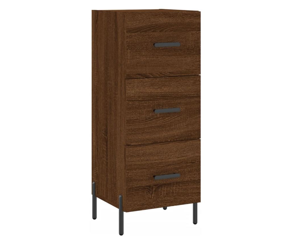 Visoka ormar, smeđi hrast, 34,5x34x180 cm, obrađeno drvo - 5