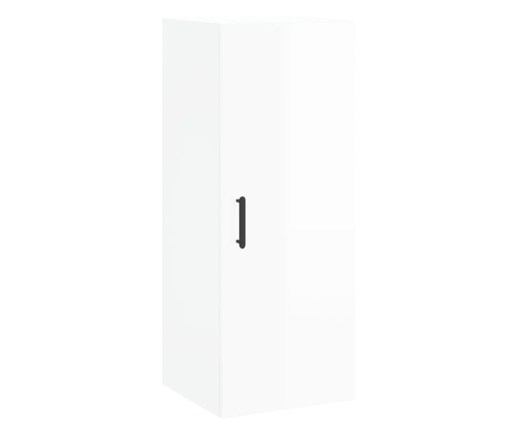 Visoka ormar, bijela visokog sjaja, 34,5x34x180 cm, obrađeno drvo - 7