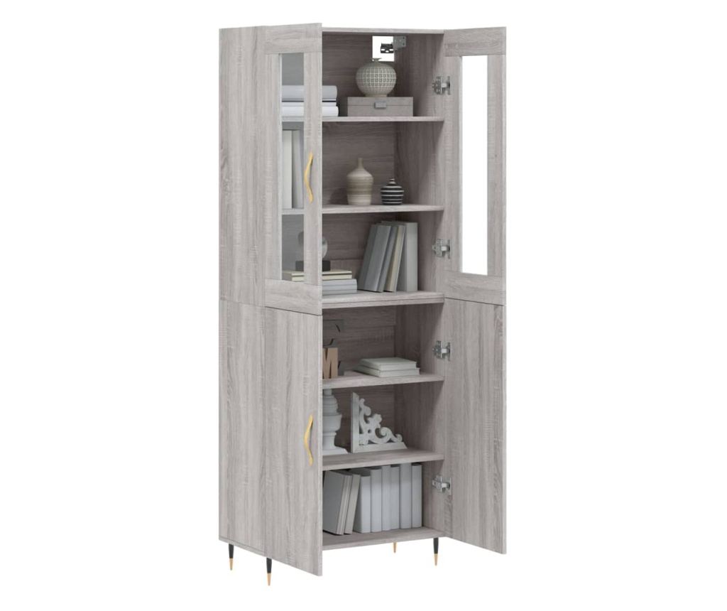 Visoka ormar, siva sonoma, 69,5x34x180 cm, kompozitno drvo - 3