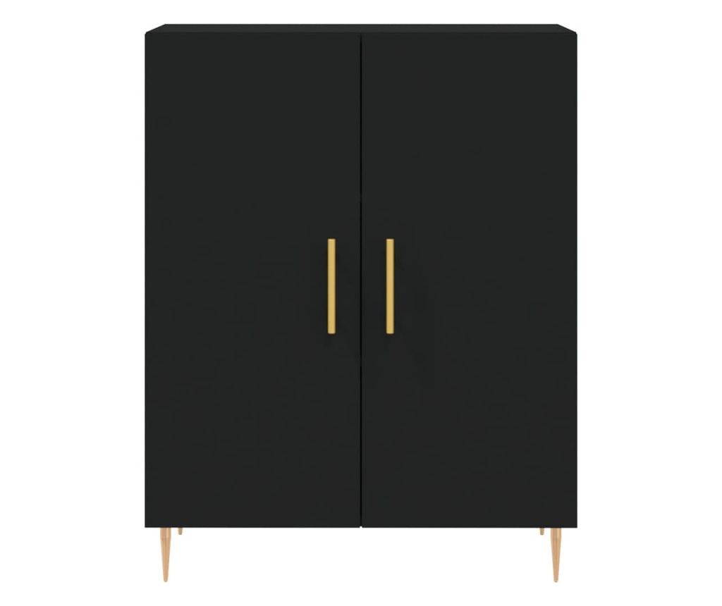 Visoki ormar, crna, 69,5x34x180 cm, kompozitno drvo - 8