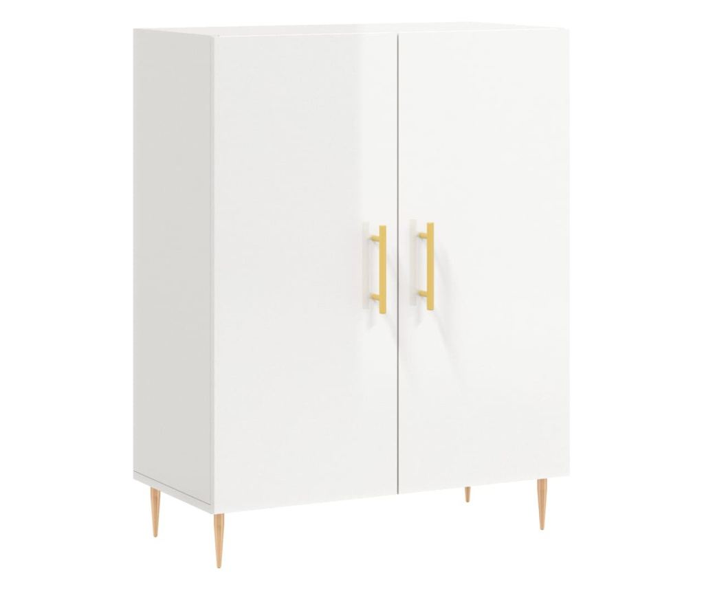 Visoka ormar, bijela visokog sjaja, 69,5x34x180 cm, kompozitno drvo - 7