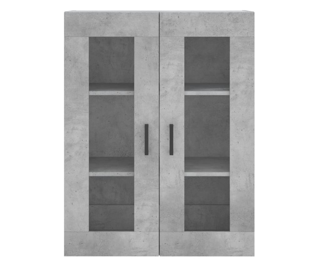 Visoki ormar, betonsko siva, 69,5x34x180 cm, konstruirano drvo - 6