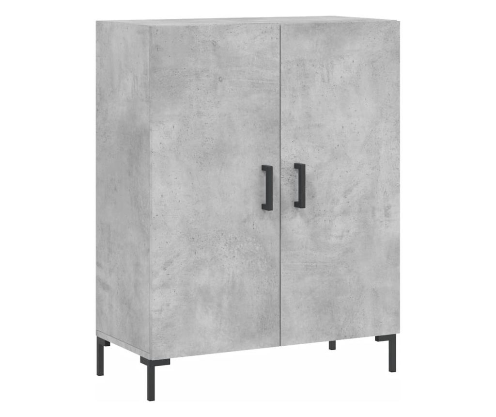 Visoki ormar, betonsko siva, 69,5x34x180 cm, konstruirano drvo - 7