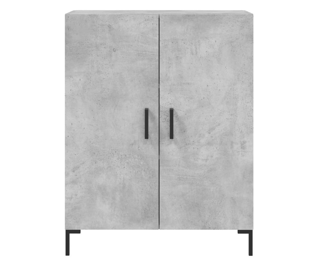 Visoki ormar, betonsko siva, 69,5x34x180 cm, konstruirano drvo - 8