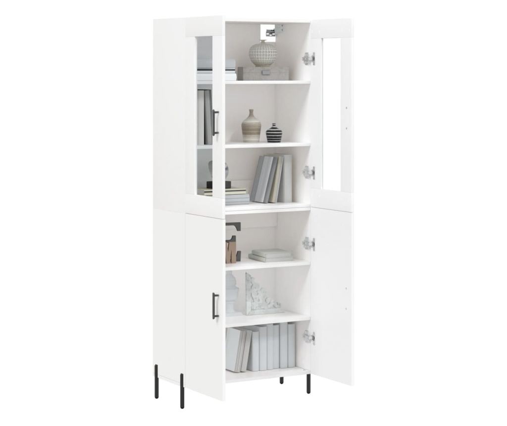 Visoki ormar, bijela, 69,5x34x180 cm, konstruirano drvo - 3