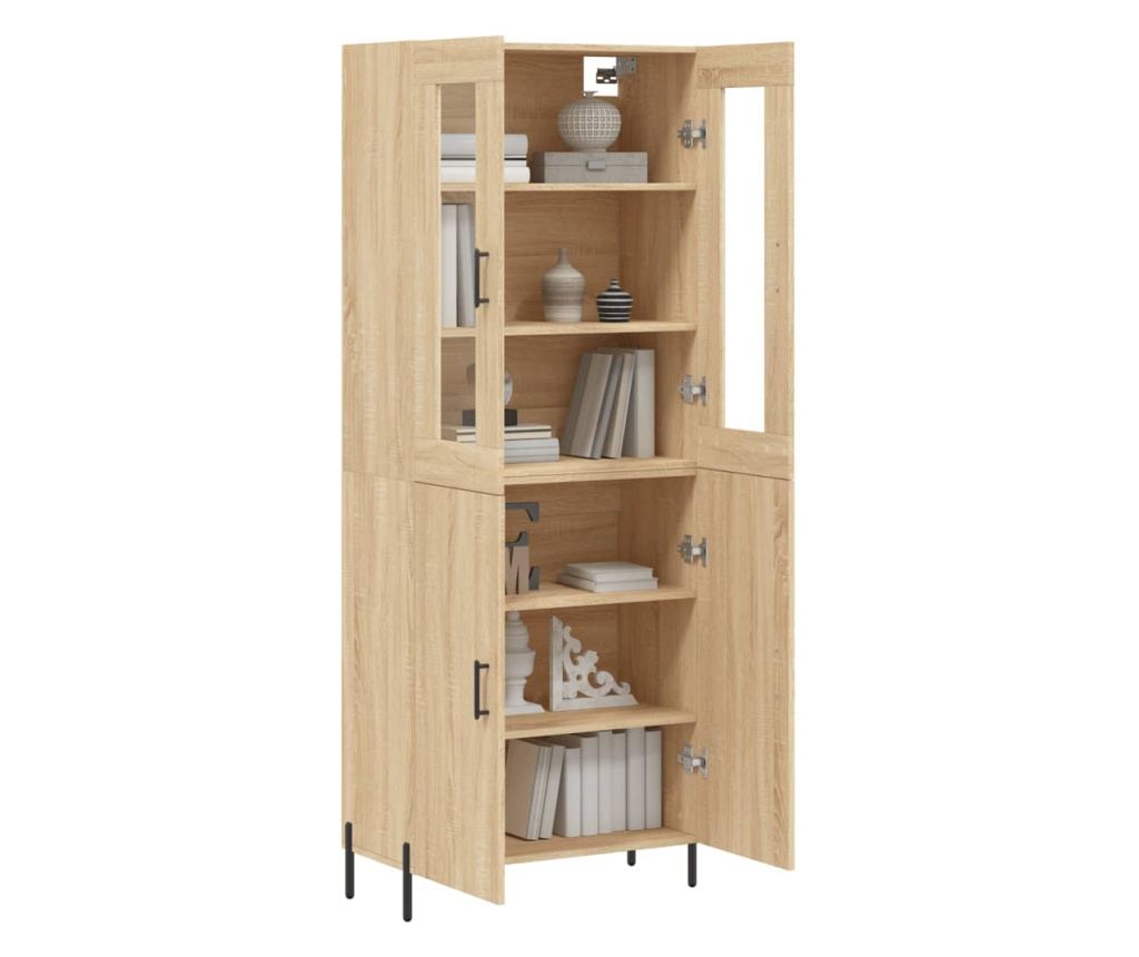 Visoka ormar, hrast sonoma, 69,5x34x180 cm, kompozitno drvo - 3