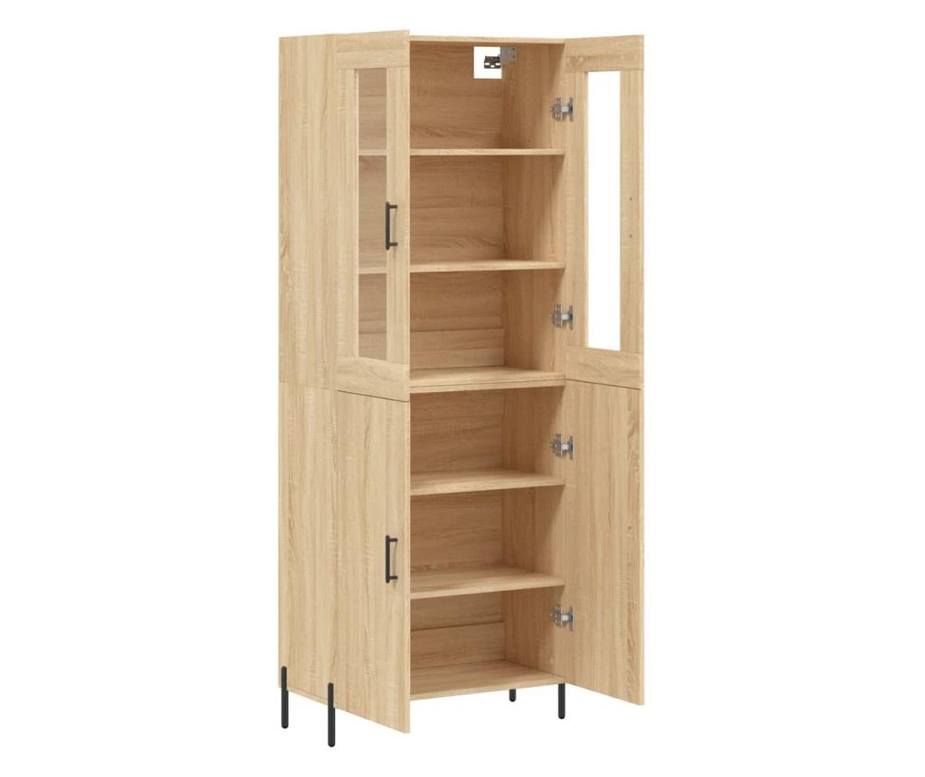 Visoka ormar, hrast sonoma, 69,5x34x180 cm, kompozitno drvo - 4