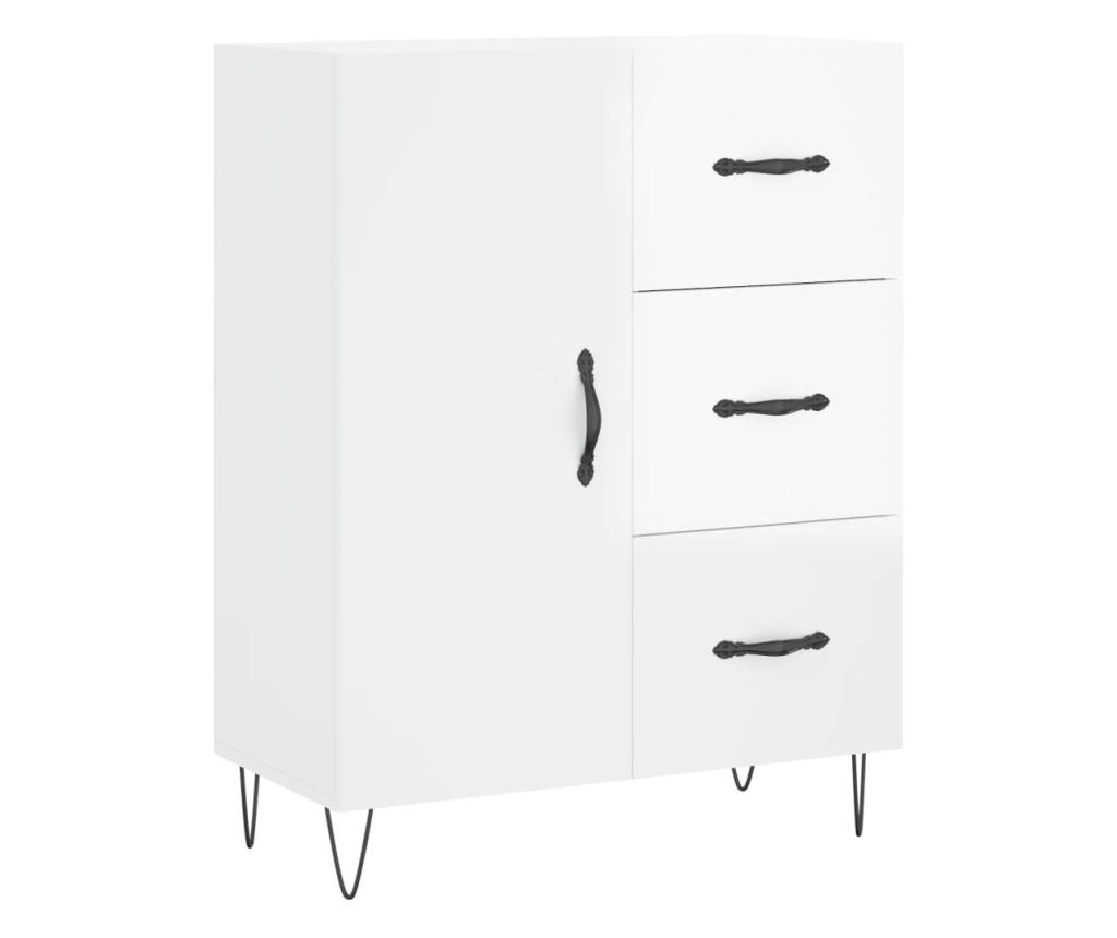 Visoka ormar, bijela visokog sjaja, 69,5x34x180 cm, kompozitno drvo - 7