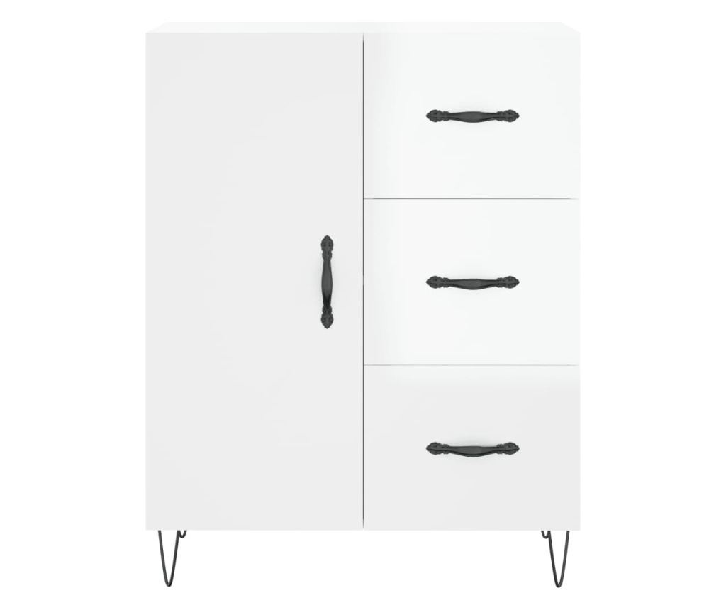 Visoka ormar, bijela visokog sjaja, 69,5x34x180 cm, kompozitno drvo - 8