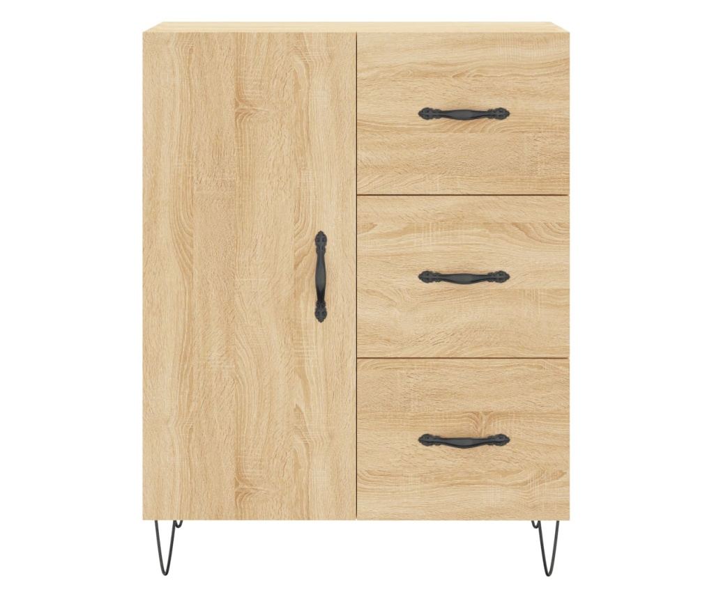 Visoka ormar, hrast sonoma, 69,5x34x180 cm, kompozitno drvo - 8