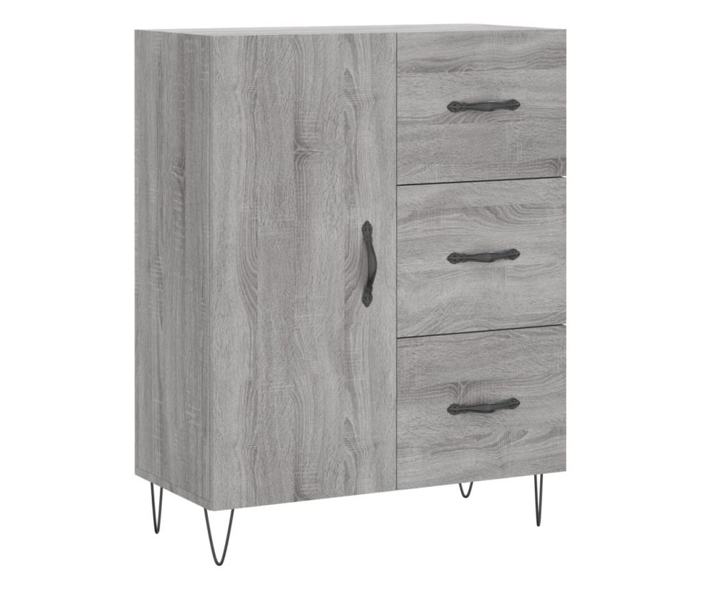 Visoki ormar, Sonoma siva, 69,5x34x180 cm, kompozitno drvo - 7