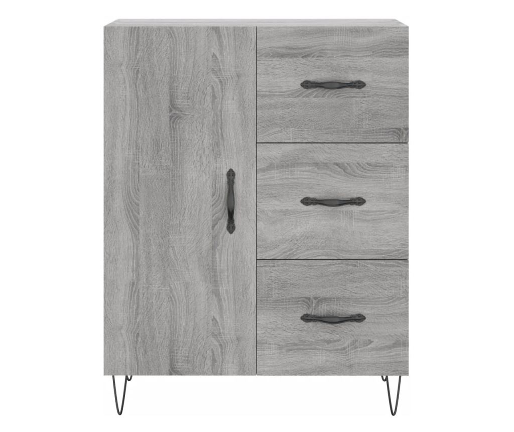 Visoki ormar, Sonoma siva, 69,5x34x180 cm, kompozitno drvo - 8