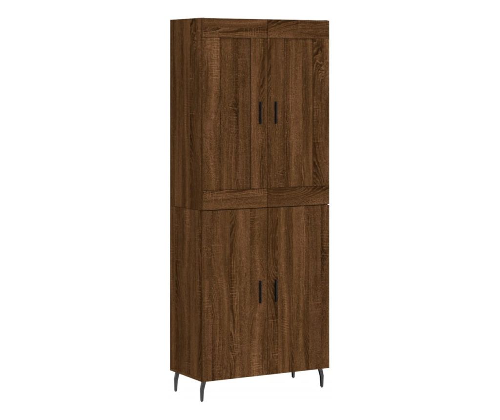 Visoki ormar, smeđi hrast, 69,5x34x180 cm, konstruirano drvo - 2