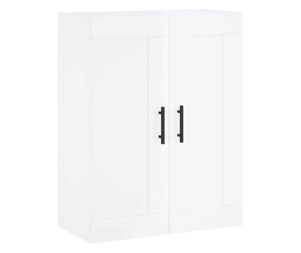 Visoka ormar, bijela visokog sjaja, 69,5x34x180 cm, kompozitno drvo - 5