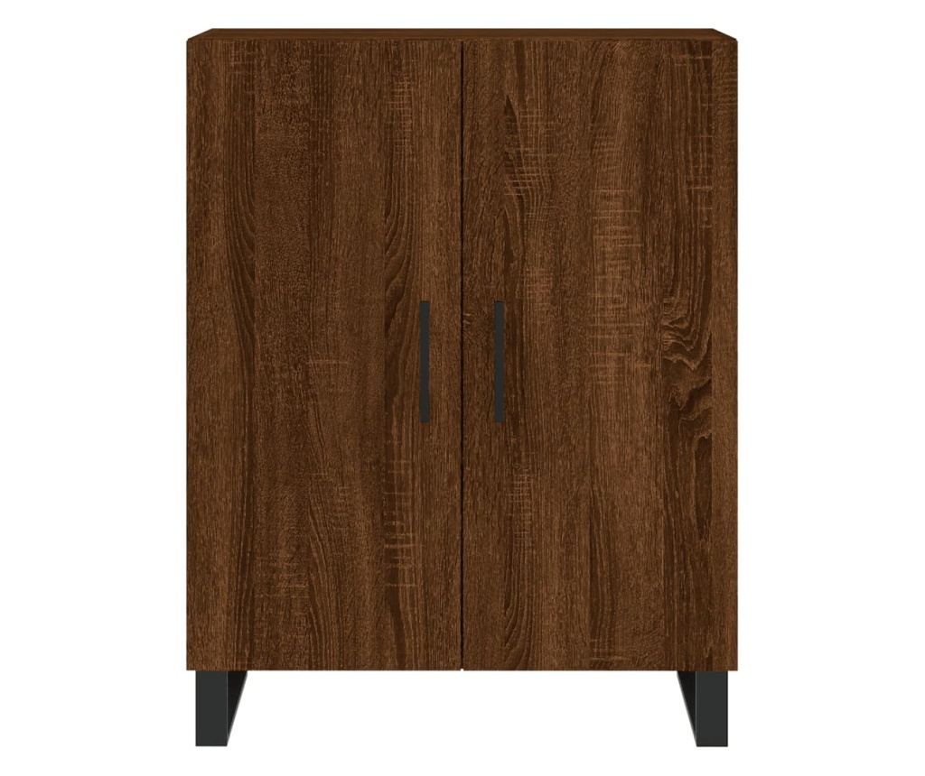 Visoki ormar, smeđa hrastovina, 69,5x34x180 cm, konstruirano drvo - 8