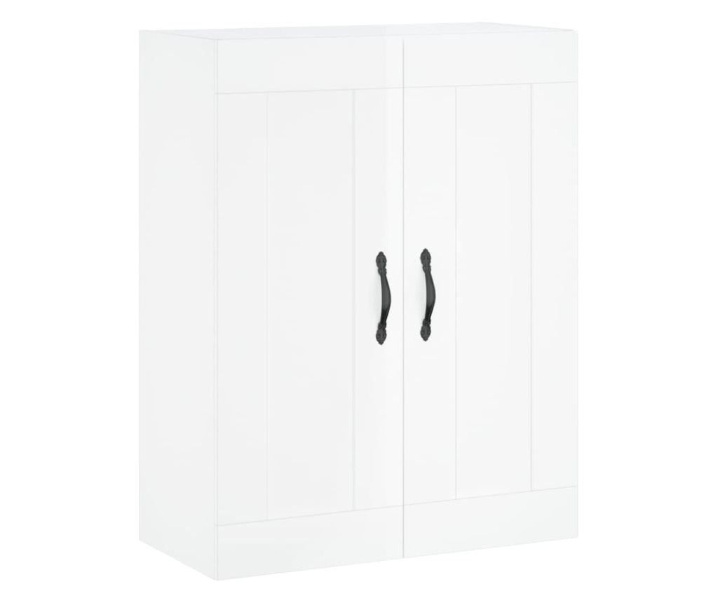 Visoka ormar, bijela visokog sjaja, 69,5x34x180 cm, kompozitno drvo - 5