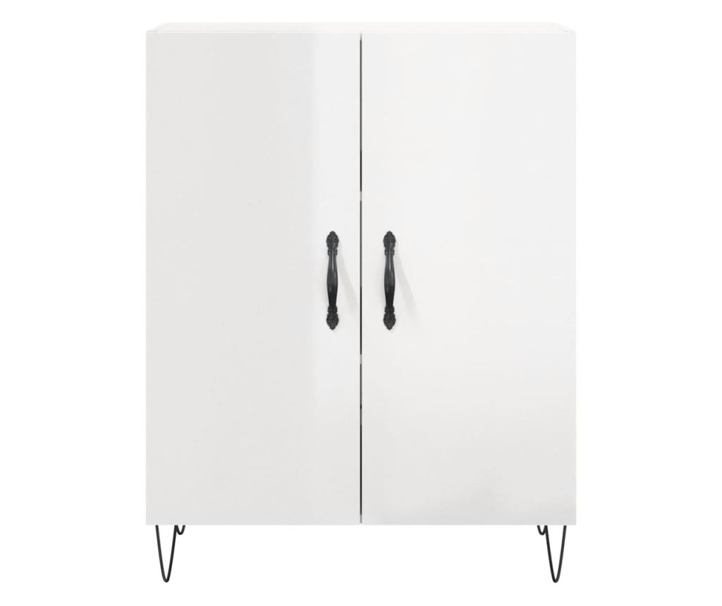 Visoka ormar, bijela visokog sjaja, 69,5x34x180 cm, kompozitno drvo - 8