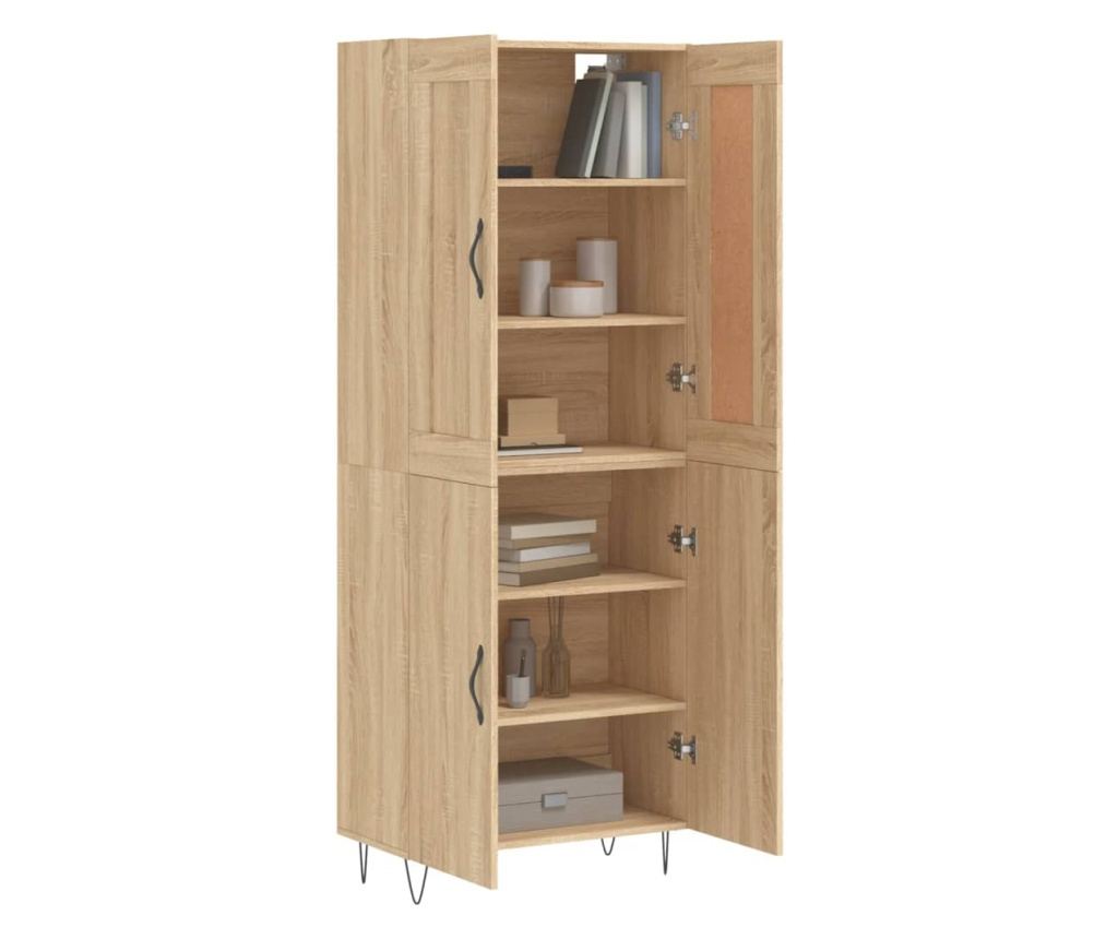 Visoka ormar, hrast sonoma, 69,5x34x180 cm, kompozitno drvo - 3
