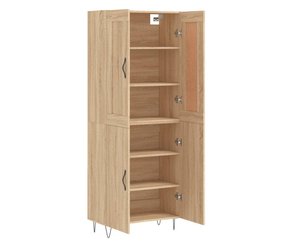 Visoka ormar, hrast sonoma, 69,5x34x180 cm, kompozitno drvo - 4