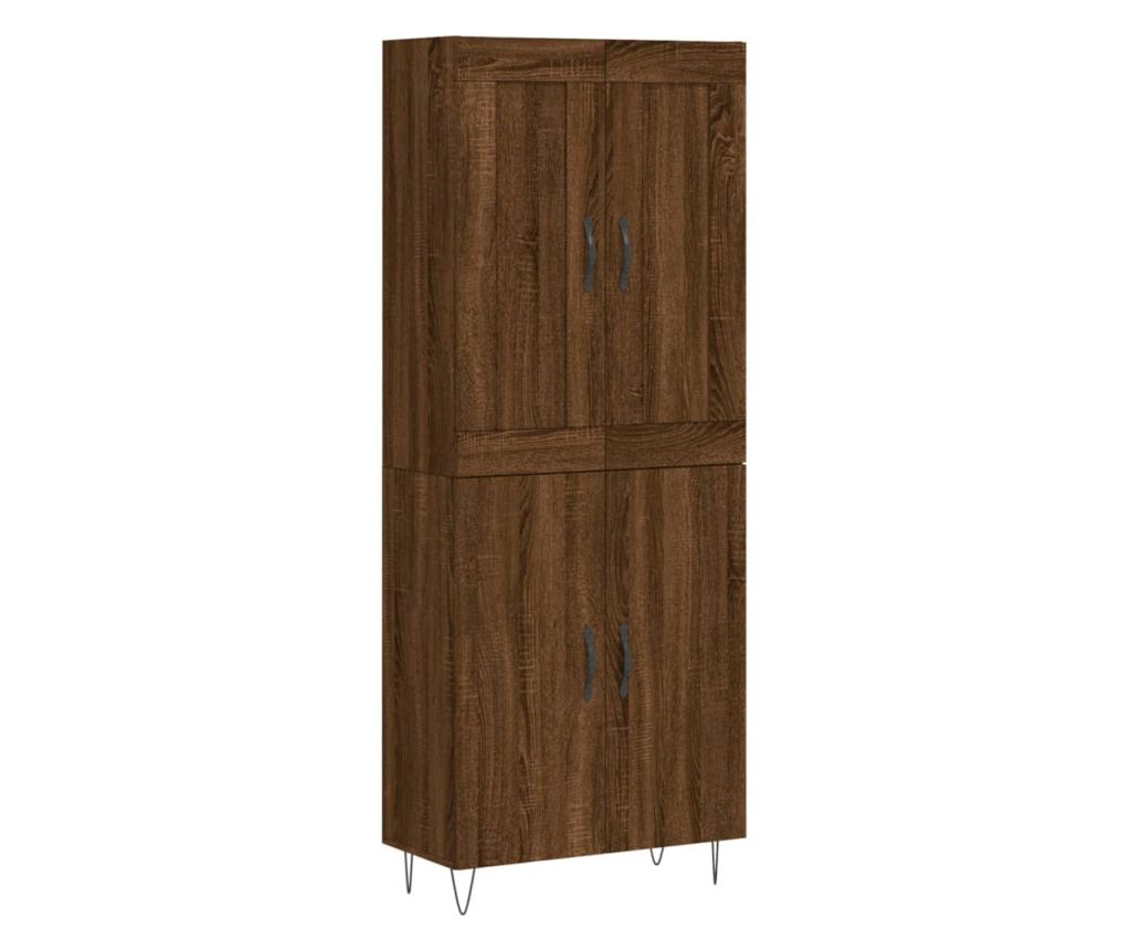 Visoka ormar, smeđi hrast, 69,5x34x180 cm, kompozitno drvo - 2