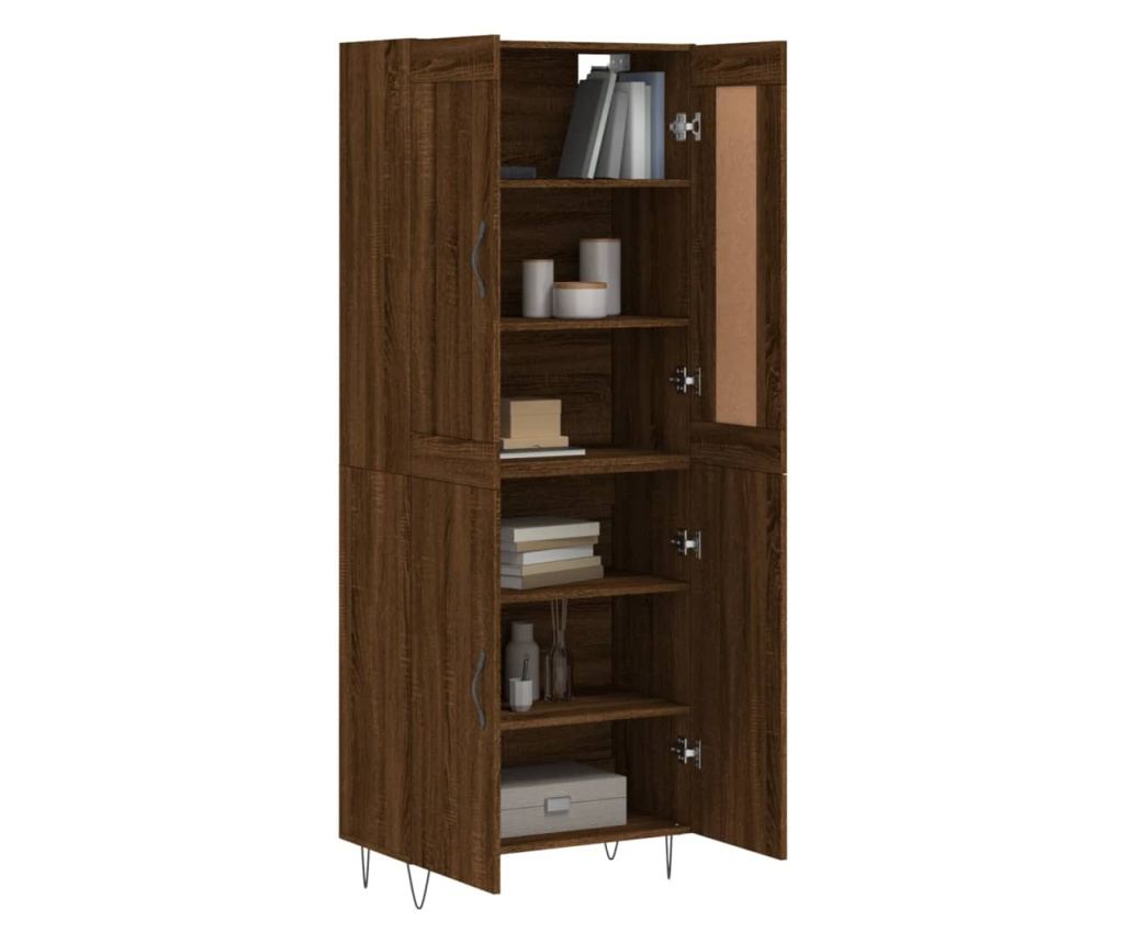Visoka ormar, smeđi hrast, 69,5x34x180 cm, kompozitno drvo - 3