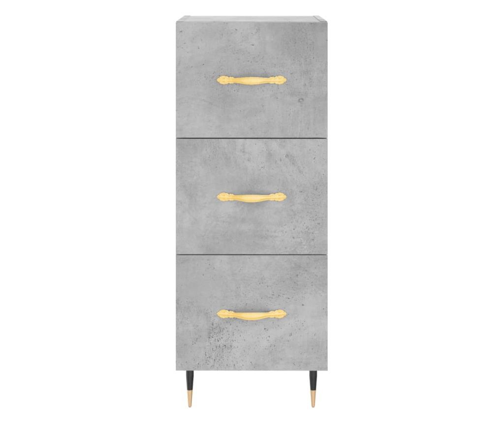 Visoka ormar, siva beton, 34,5x34x180 cm, obrađeno drvo - 6