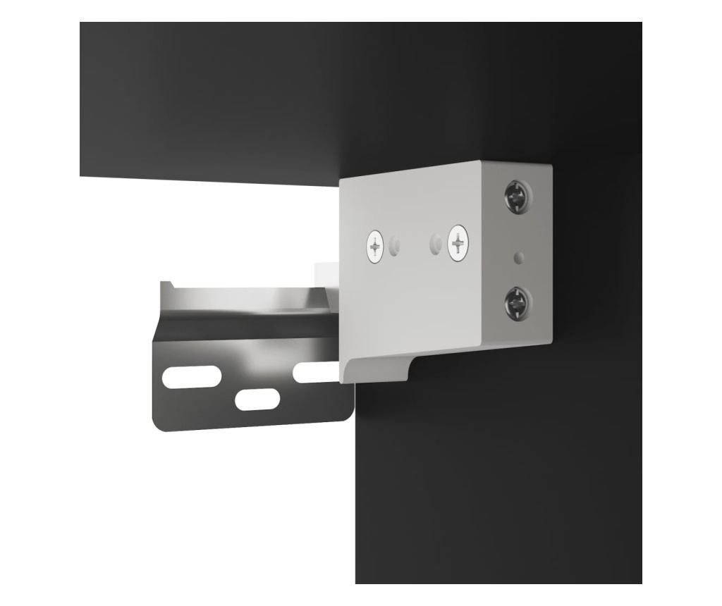 Zidni ormarić, crni, 69,5x34x90 cm, obrađeno drvo - 10